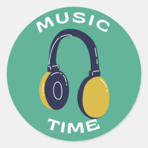 STICKER ROND MOMENT MUSICAL CHARMANT VOYAGE DE NOCES