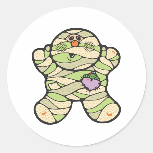 Sticker Rond momie de bébé (Devant)