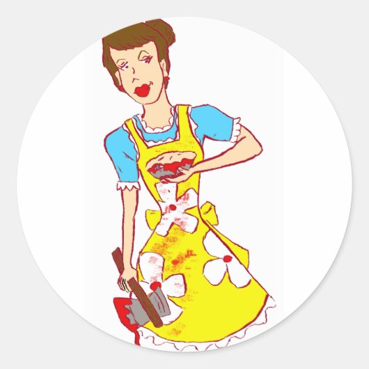 Sticker Rond Momie le plus (Devant)