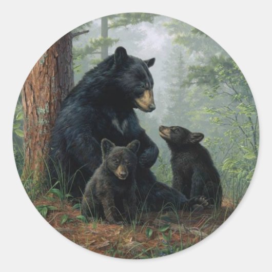 Sticker Rond Momma Bear (Devant)