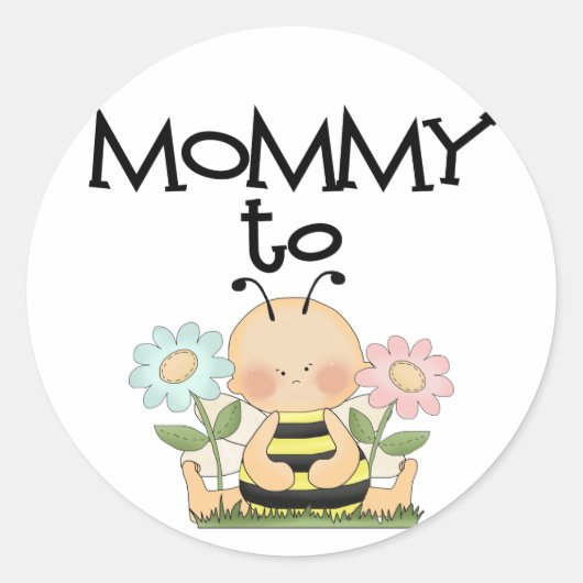 Sticker Rond MOMMAIRE À ÊTRE/Abeille (Devant)
