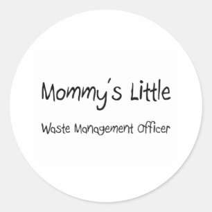 Sticker Rond Mommys Little Waste Management Officer