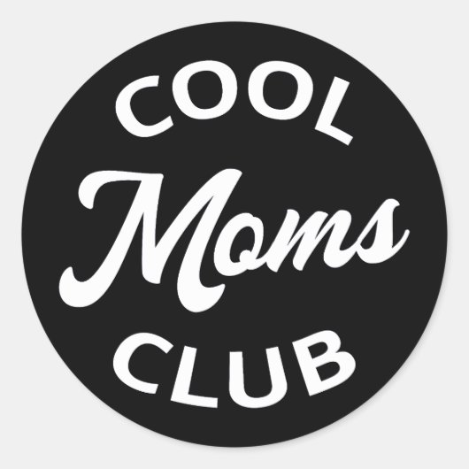 Sticker Rond Moms Club cool I (Devant)