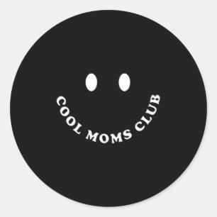 Sticker Rond Moms Club Maman Maman Maman Bruh