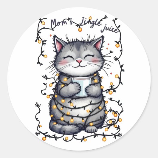 Sticker Rond Mom's Jingle Juice (Devant)