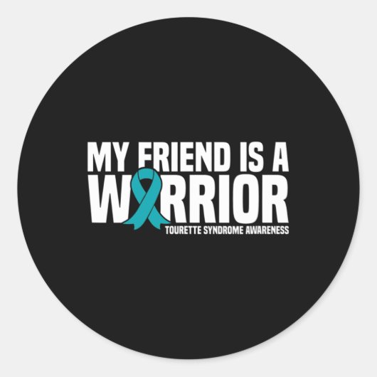 Sticker Rond Mon Ami Est Une Sensibilisation Au Syndrome Touret (Devant)