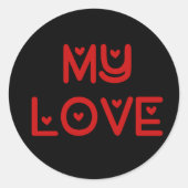 Sticker Rond Mon amour (Devant)