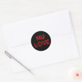 Sticker Rond Mon amour (Enveloppe)