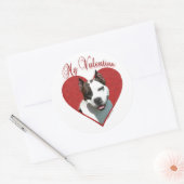 Sticker Rond Mon AmStaff Valentine (Enveloppe)