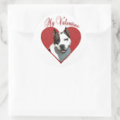 Sticker Rond Mon AmStaff Valentine (Sac)