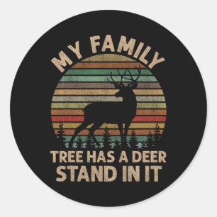 Sticker Rond Mon Arbre Familial A Un Deer Stand Dans Il Chasse