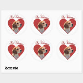 Sticker Rond Mon Beagle Valentine (Feuille)