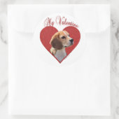 Sticker Rond Mon Beagle Valentine (Sac)