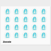 Sticker Rond Mon bébé ! Cute arc-en-ciel Baby shower PERSONNALI (Feuille)