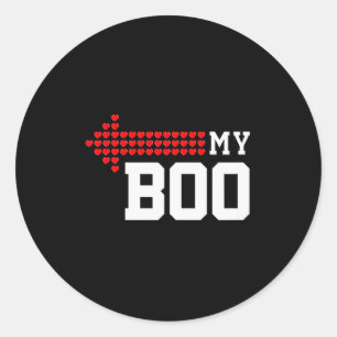 Sticker Rond Mon Boo &amp; Mon Bae Saint-Valentin Tapis de coup