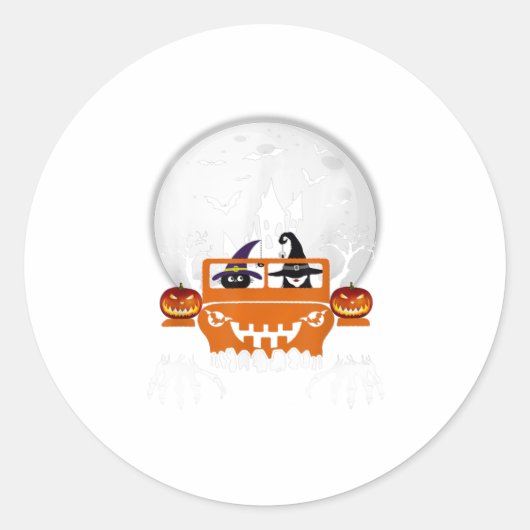 Sticker Rond Mon Broom A Éclaté Alors Maintenant Je Conduis Les (Devant)