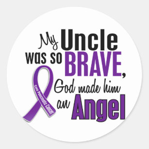 Sticker Rond Mon Cancer pancréatique d'oncle Is An Angel