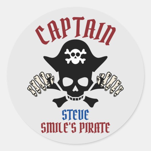 Sticker Rond Mon capitaine | International Talk Like a Pirate d (Devant)