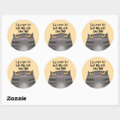 Sticker Rond Mon chat a dit NON (Feuille)