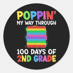 Sticker Rond Mon Chemin À Travers 100 Jours D'Enfants De 2E Ann