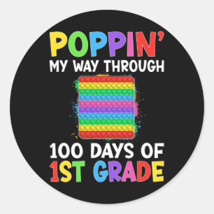 Sticker Rond Mon Chemin À Travers 100 Jours D'Enfants D'Étudian