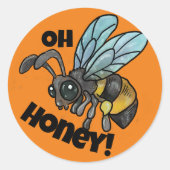 Sticker Rond Mon chéri ! Abee mignonne (Devant)