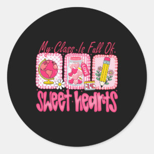 Sticker Rond Mon Cl Est Plein De Copines Fille Femmes Saint-Val