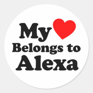Sticker Rond Mon coeur appartient à Alexa