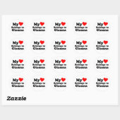Sticker Rond Mon coeur appartient à Gianna (Feuille)