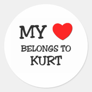 Sticker Rond Mon coeur appartient à Kurt