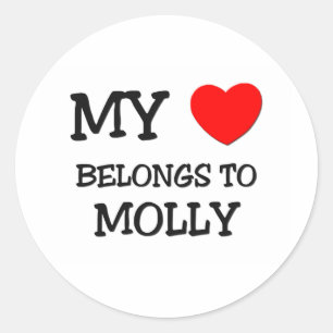 Sticker Rond Mon Coeur appartient à MOLLY