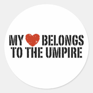 Sticker Rond Mon Coeur Appartient Au Juge-Arbitre