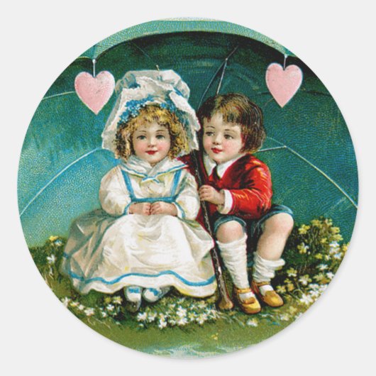 Sticker Rond Mon Coeur bat Chaud... (Devant)