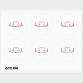 Sticker Rond Mon coeur bat pour vous ! (Feuille)