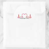 Sticker Rond Mon coeur bat pour vous ! (Sac)