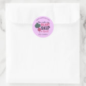 Sticker Rond Mon coeur Sauter une betterave Drôle Mignonne Sain (Sac)