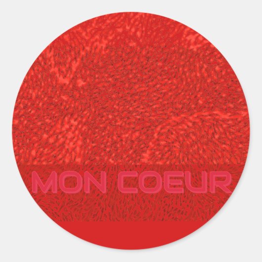 Sticker Rond Mon Coeur Seal (Devant)