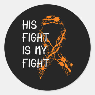Sticker Rond Mon combat contre la sclérose en plaques Sensibili