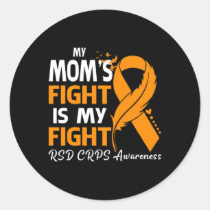 Sticker Rond Mon combat de maman est mon combat Rsd Crps Feat d