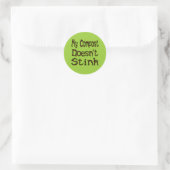 Sticker Rond Mon Compost ne pue pas Funny Gardener (Sac)