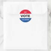 Sticker Rond Mon compte de vote (Sac)