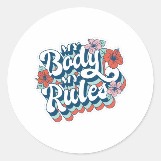 Sticker Rond Mon corps Mes règles (Devant)