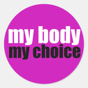 Sticker Rond Mon corps Mon choix