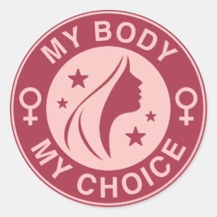 Sticker Rond Mon corps Mon choix