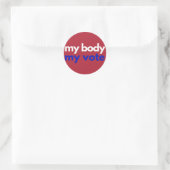 Sticker Rond Mon corps Mon vote Roevember (Sac)