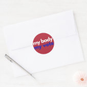 Sticker Rond Mon corps Mon vote Roevember (Enveloppe)