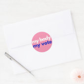 Sticker Rond Mon corps Mon vote Roevember (Enveloppe)
