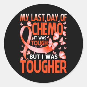 Sticker Rond Mon Dernier Jour De Jour Chimie Leucémie Beurre De