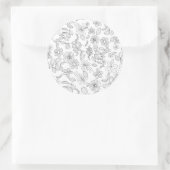 Sticker Rond Mon design de fleurs 3 (Sac)