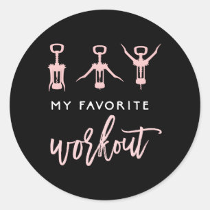 Sticker Rond Mon devis d'exercice préféré pour les vins